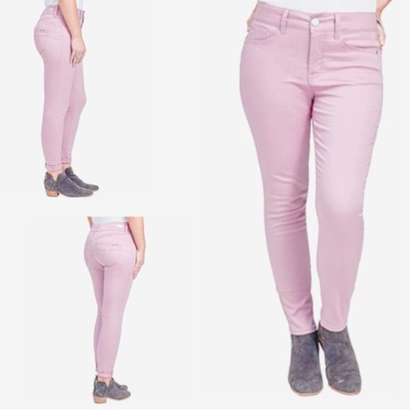 Seven7 Womens High Rise Skinny Jeans, Mauve Shadow Size 4 - Picture 2 of 7